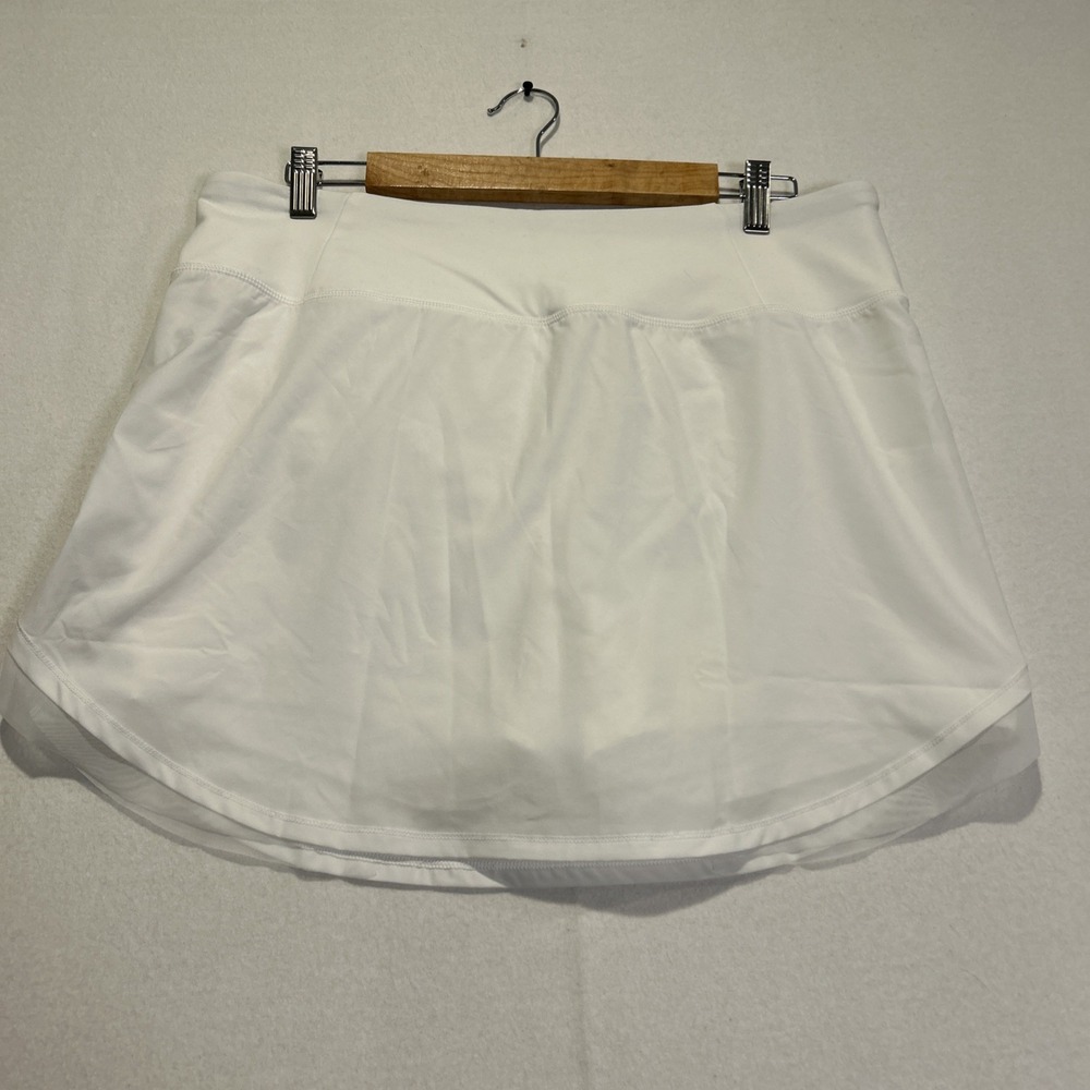 Calia Mid Rise Breathable Skort Run Golf Womens Size Large White New